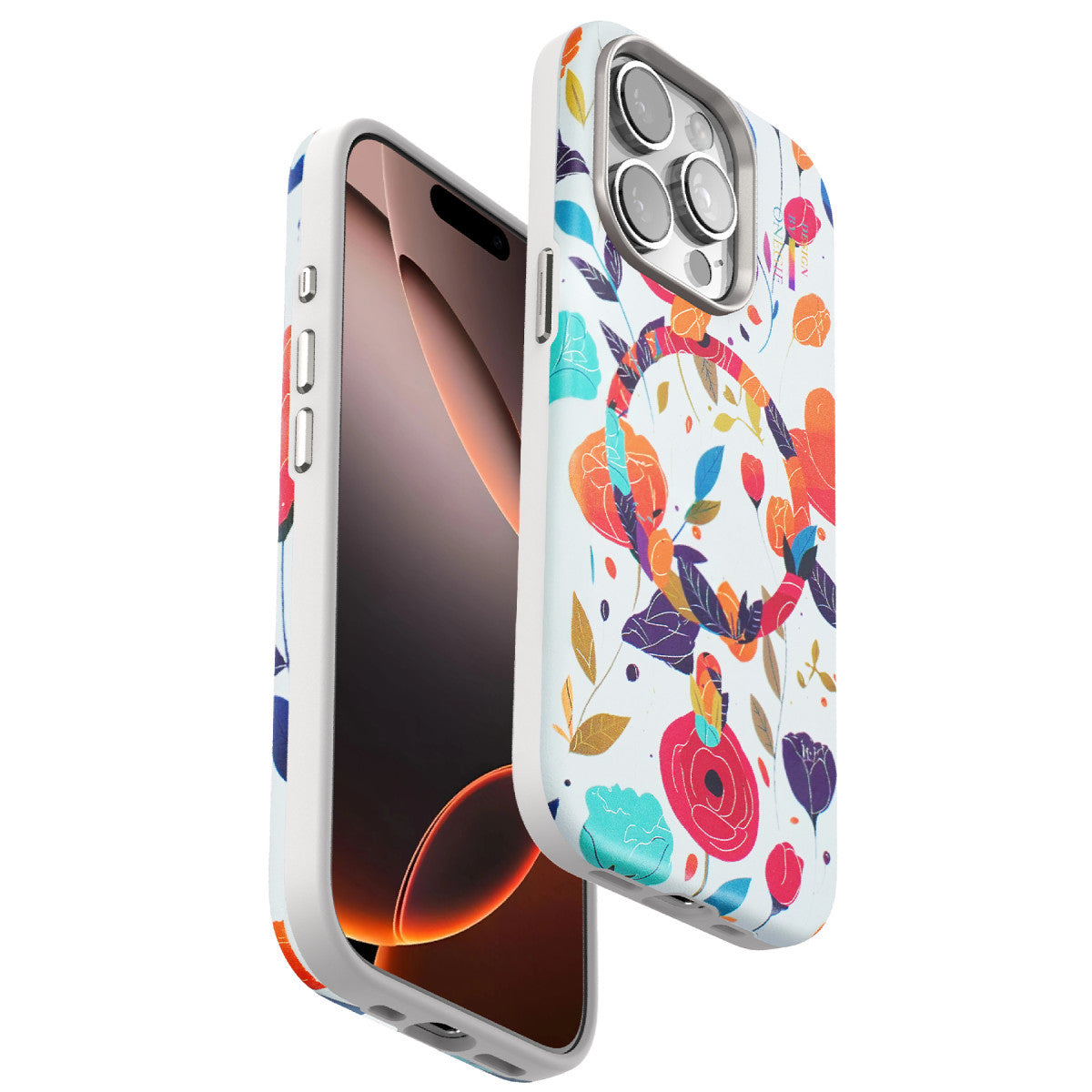Onegif Apple iPhone 15 Pro Max Flower Series Magsafe Kapak